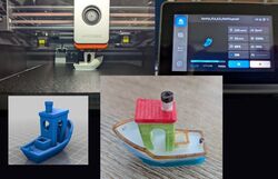 Gestaltung von 3-D-Elementen erster Druckversuch im April 2026 Boot